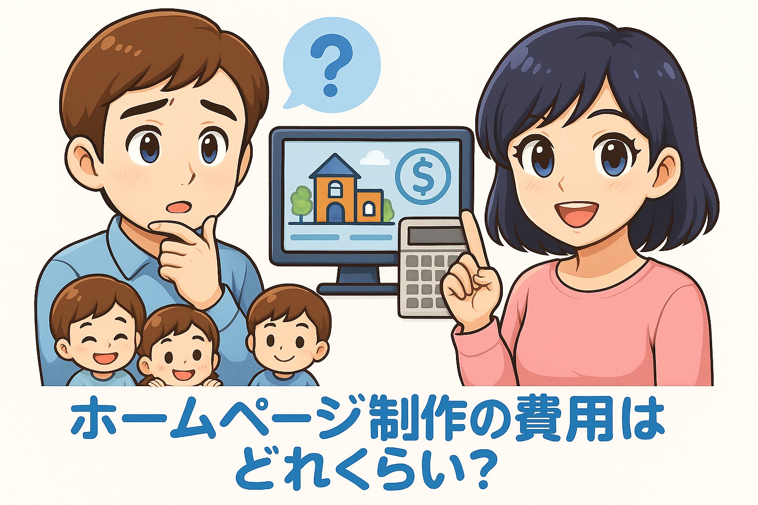 ホームページ制作の打ち合わせをする園長先生と制作担当者