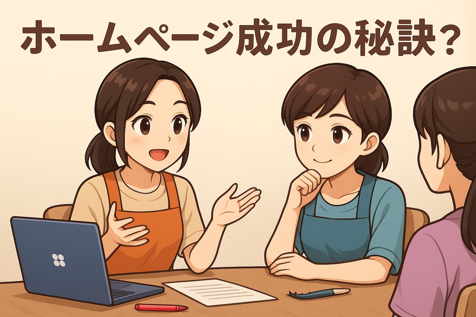 人気園ホームページの打ち合わせ風景
