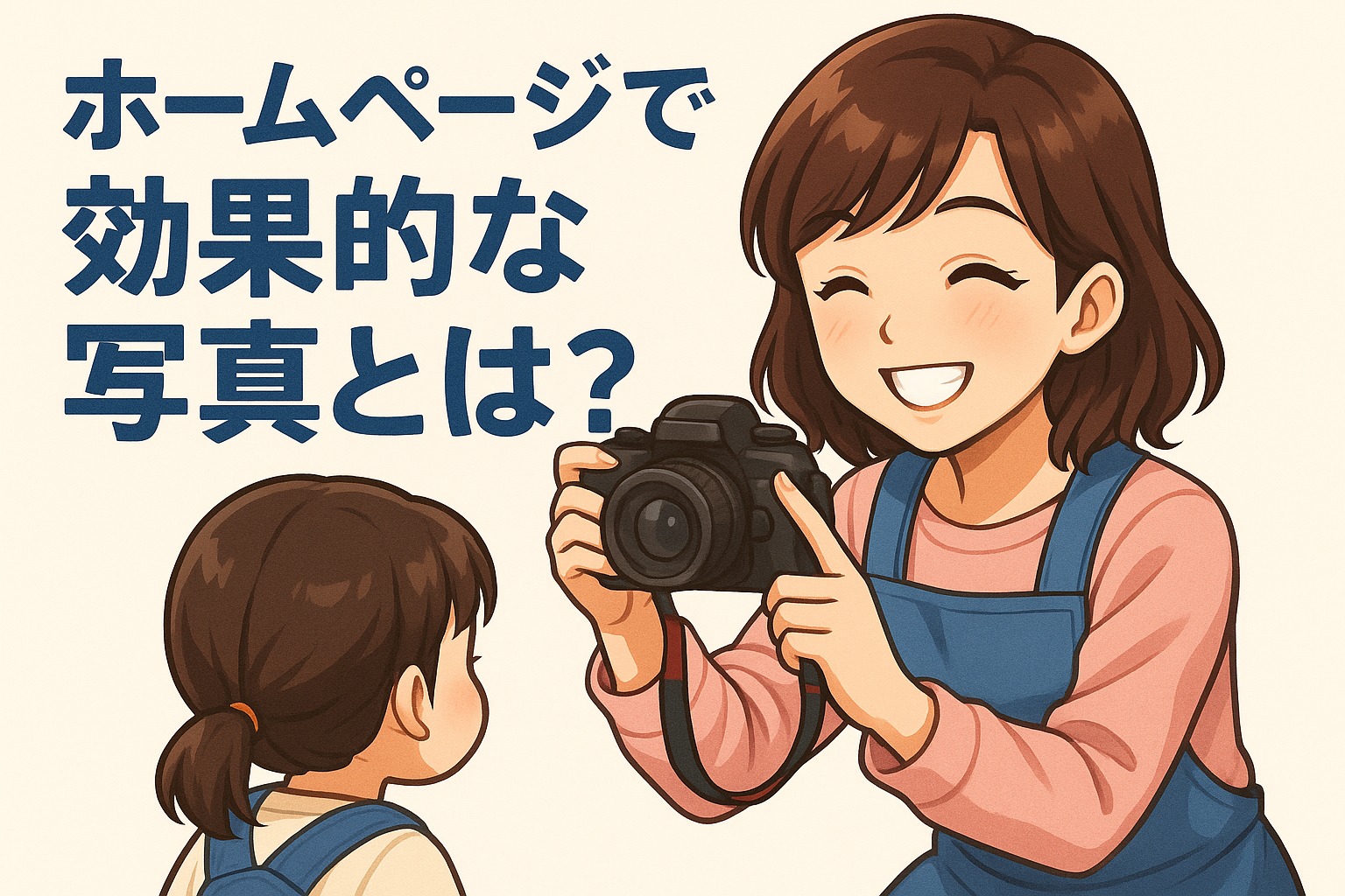 園児たちの笑顔が印象的なホームページ用写真