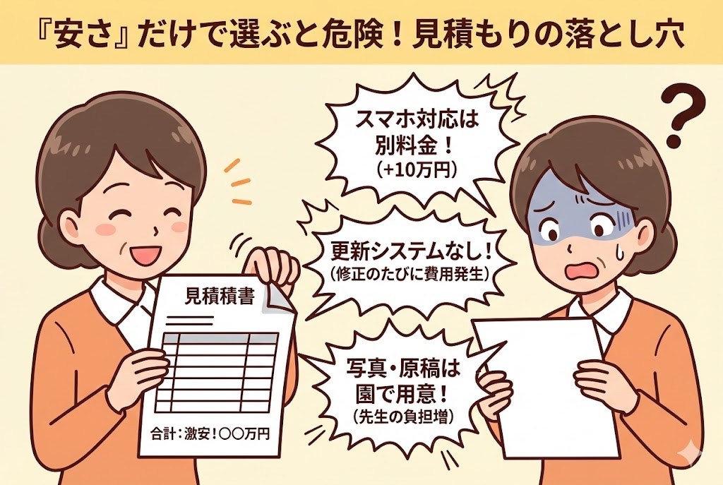 ホームページの費用内訳を説明する資料