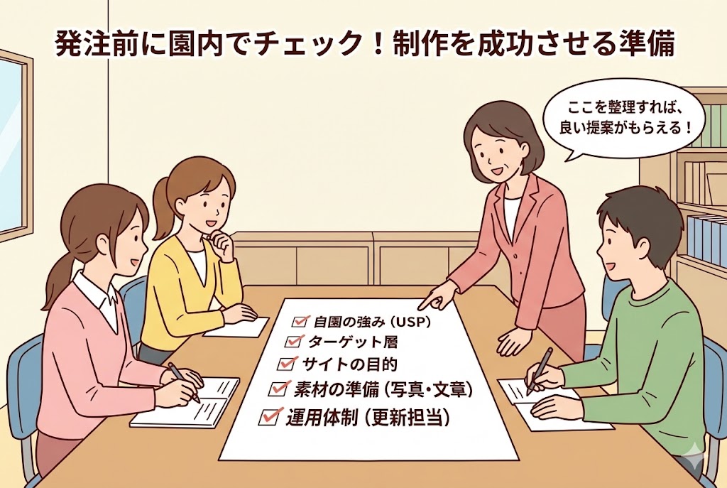 発注前に園内でチェック!制作を成功させる準備