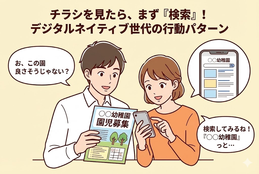 チラシを見たらまず「検索」!