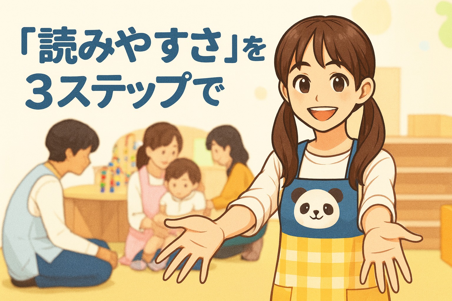 文字サイズ・行間・余白の見直しによる読みやすさ改善（ビフォーアフター）