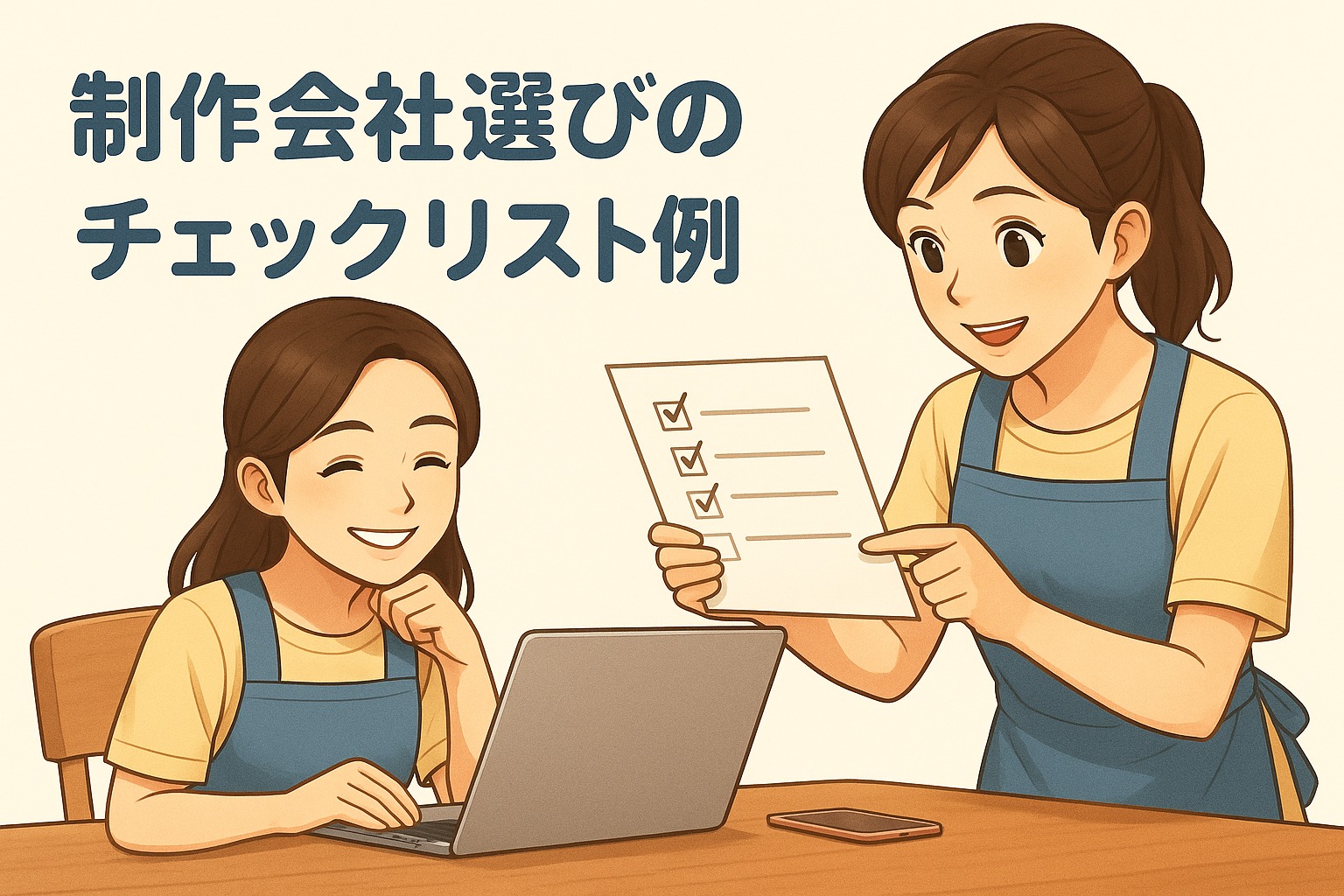 制作会社選びのチェックリスト例