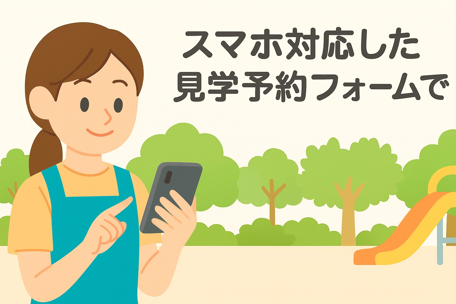 スマホ対応した見学予約フォーム