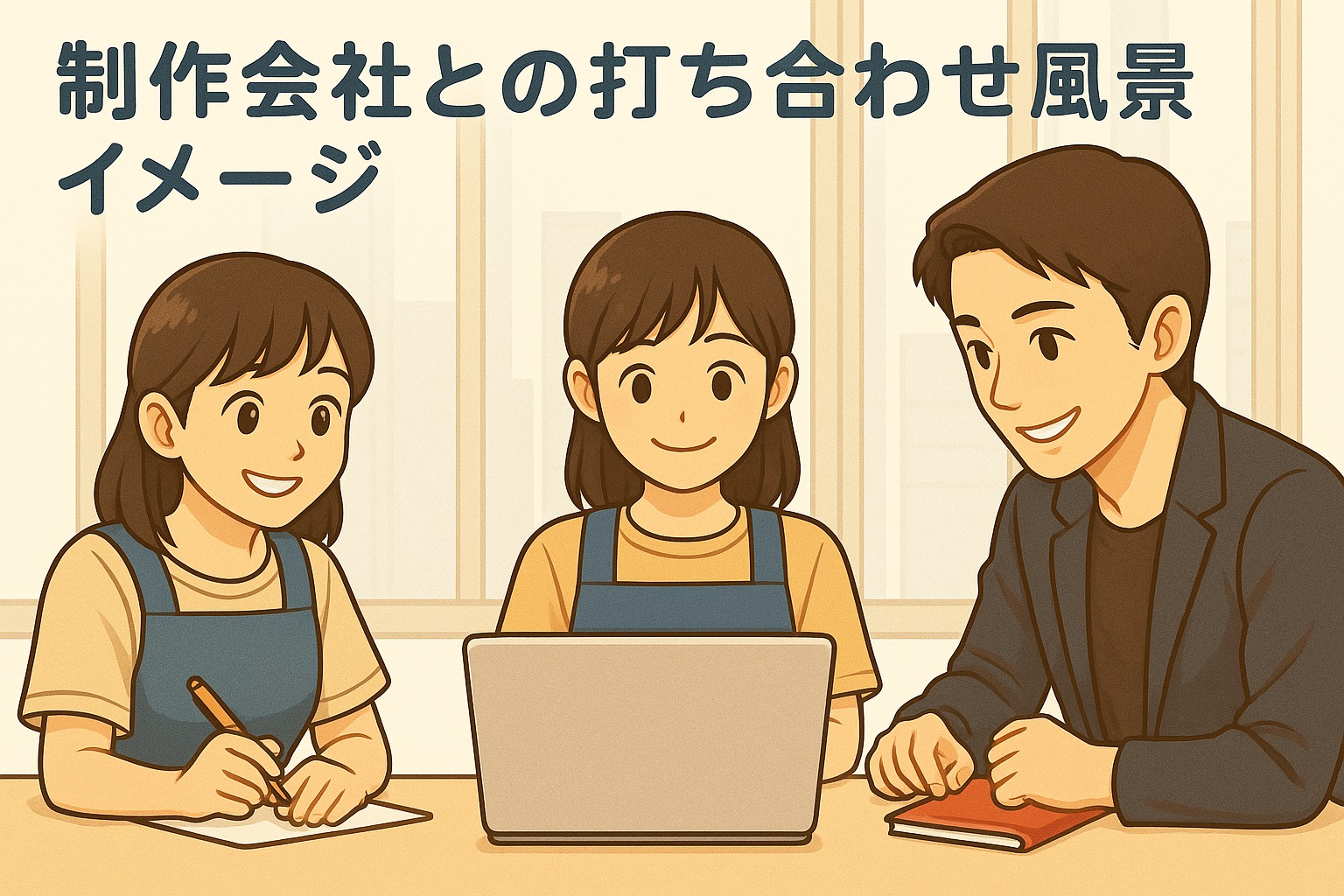 制作会社との打ち合わせ風景イメージ