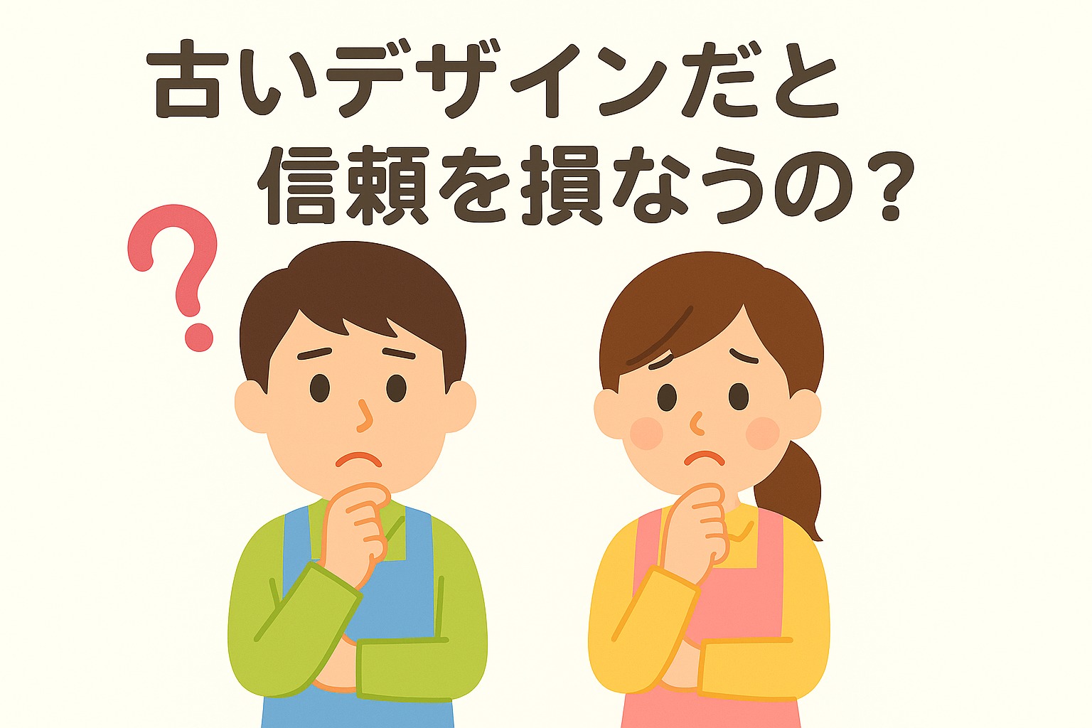 古いデザインだと信頼を損なうの