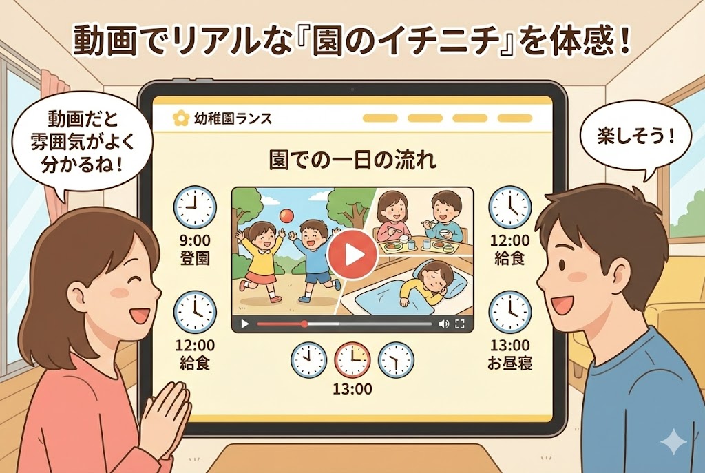 保護者が知りたい情報を掲載したホームページ例