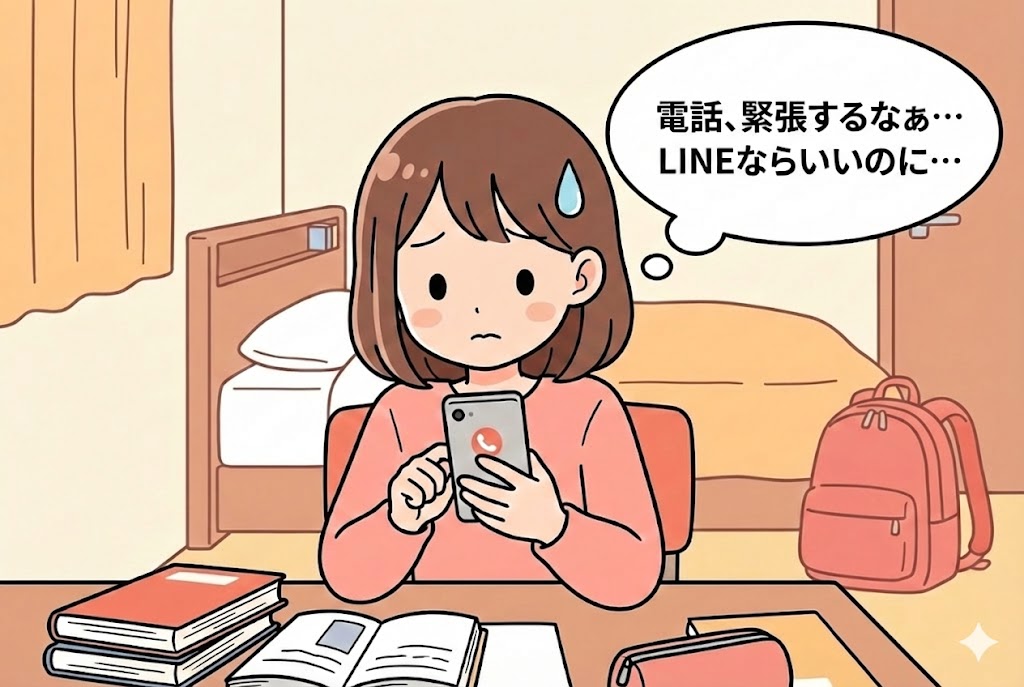 スマホでの電話連絡をためらっている保育学生