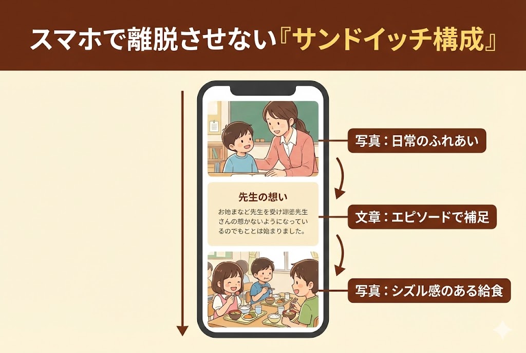 スマホで離脱させないサンドイッチ構成