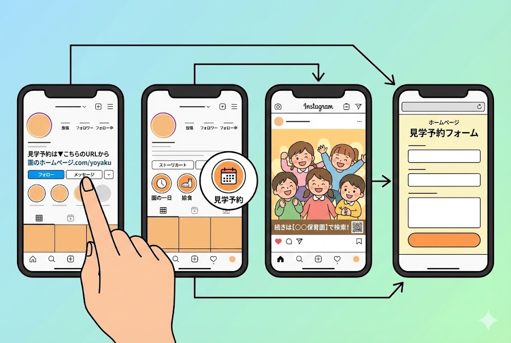 SNSからホームページへの導線設計例