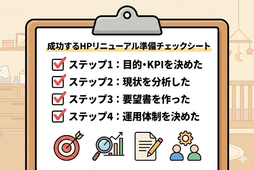 ホームページリニューアル準備のチェックリスト